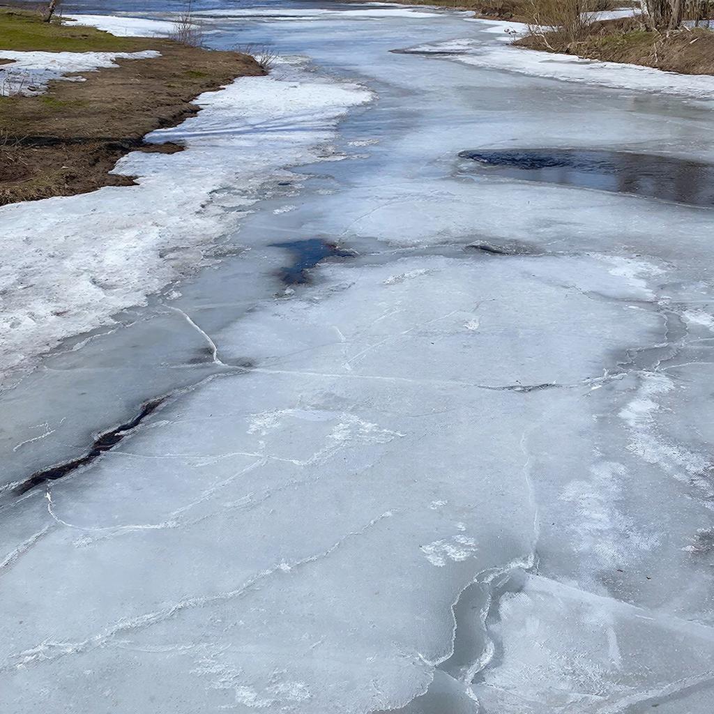 О безопасности на льду реки Каменка!